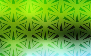  kristaller ile şablon, üçgenler.