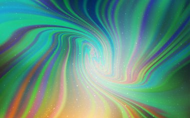 Açık mavi, galaksi yıldızları ile sarı vektör arka plan.