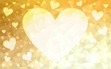 Doodle kalpli Açık Turuncu vektör şablonu.