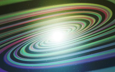 Açık mavi, gece gökyüzü yıldızlar ile yeşil vektör deseni.