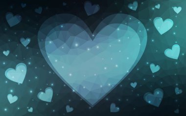 Doodle kalpleri ile Koyu Mavi vektör şablonu.