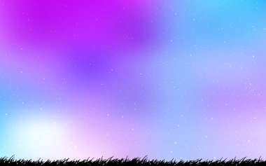 Açık Pembe, Kozmik yıldızlarla mavi vektör düzeni.