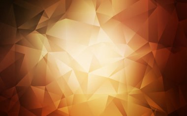 Koyu Turuncu Üçgen Mozaik Doku.