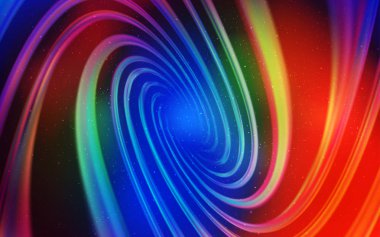 Gece gökyüzü desenle karanlık çok renkli vektör yıldız.