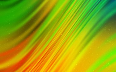 Açık Yeşil, Uzay yıldızları ile Sarı vektör şablonu.