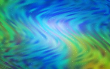 Açık mavi, Samanyolu yıldızlar ile yeşil vektör doku.