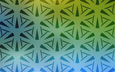  kristaller ile şablon, üçgenler.