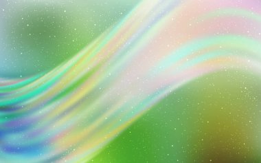 Açık mavi, Samanyolu yıldızlar ile yeşil vektör doku.