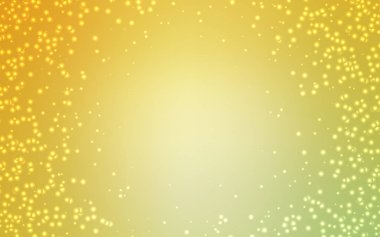 Açık Yeşil, Uzay yıldızları ile Sarı vektör şablonu.