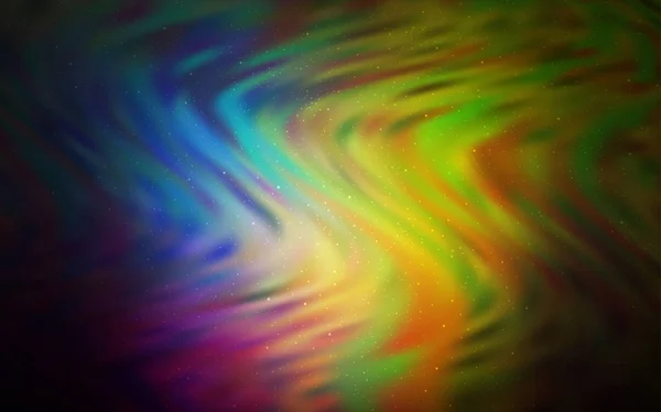 Diseño vectorial multicolor oscuro con estrellas cósmicas . — Vector de stock