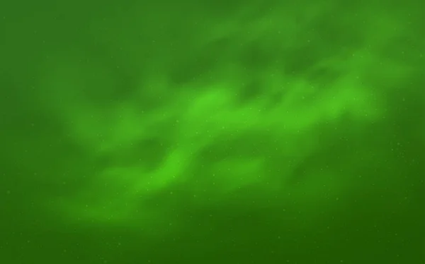 Jasny zielony szablon wektorowy z gwiazdkami kosmiczną. — Wektor stockowy