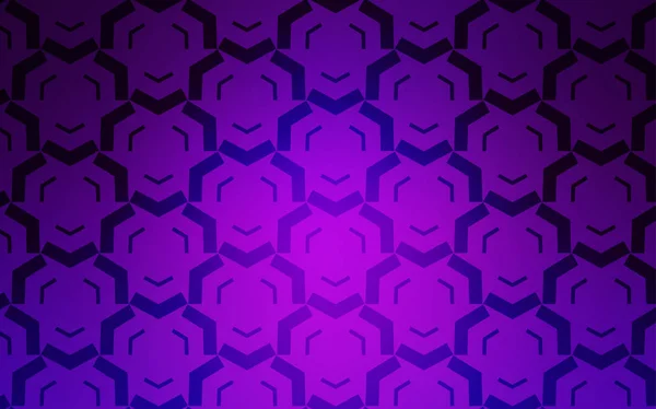 Dark Purple, Plantilla vectorial rosa con líneas curvas. — Vector de stock