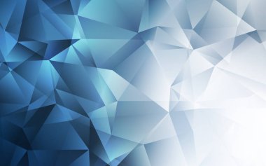 Açık mavi vektör parlayan üçgen düzeni.