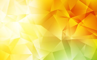 Açık Kırmızı, Sarı vektör düşük poli arka plan.