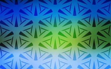  kristaller ile şablon, üçgenler.