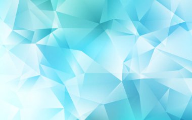 Açık mavi, üçgen düzen parlayan vektör yeşil.