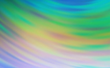 Açık Mavi, Kavisli çizgilerle yeşil vektör dokusu.