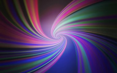 Açık Pembe, eğri çizgileri olan mavi vektör şablonu.