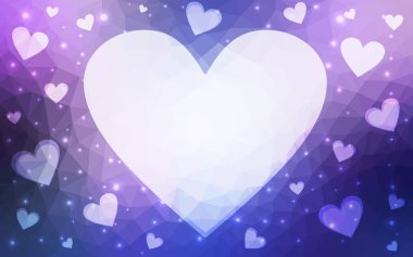 Hafif pembe, mavi vektör arka plan yürekleri.