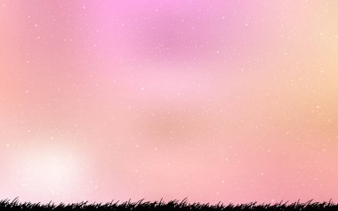 Açık Pembe, Kozmik yıldızlarla sarı vektör düzeni.