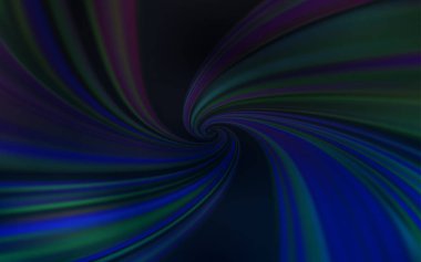 Eğri çizgileri olan koyu mavi vektör deseni.