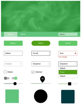 Açık yeşil vektör dizayn kiti ile evren yıldızları.