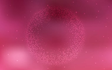 Uzay yıldızları ile açık pembe vektör şablonu.