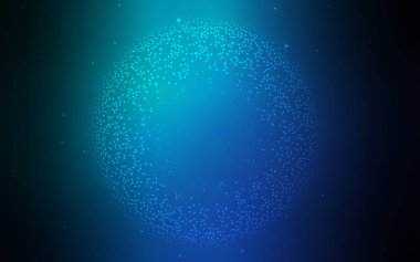 Açık mavi, gece gökyüzü yıldızlar ile yeşil vektör deseni.