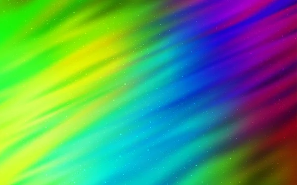 Modello vettoriale multicolore scuro con stelle spaziali . — Vettoriale Stock