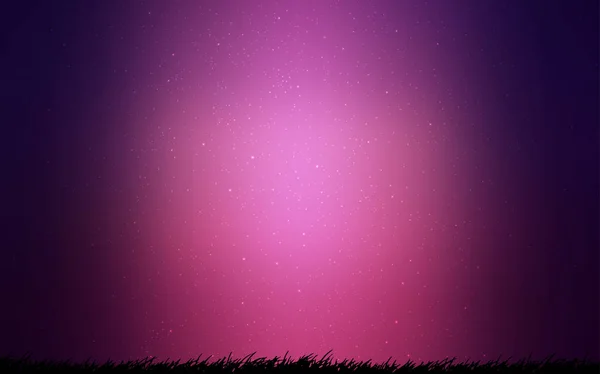 Fondo vectorial púrpura oscuro con estrellas astronómicas . — Vector de stock