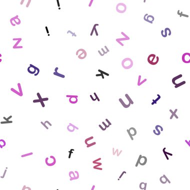 Açık Pembe, izole harflerle işaretsiz kırmızı vektör şablonu.