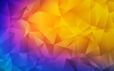 Açık Mavi, Kırmızı vektör üçgen mozaik şablon.