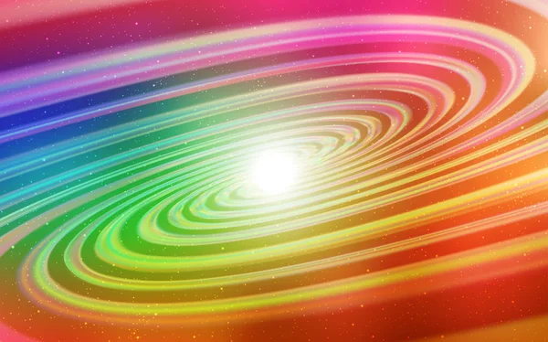 Fond vectoriel multicolore clair avec étoiles de galaxie . — Image vectorielle