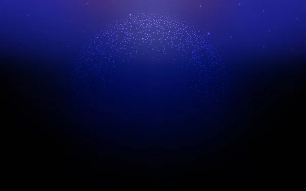 Dunkelblaues Vektormuster mit Sternen am Nachthimmel. — Stockvektor