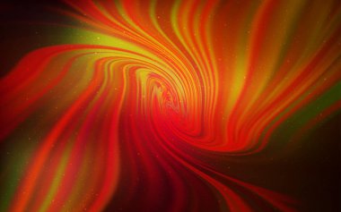 Koyu kırmızı, sarı vektör arka plan gökada yıldız ile.