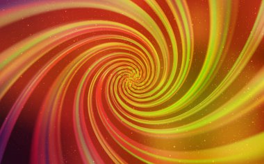 Açık kırmızı, gece gökyüzü yıldızlar ile sarı vektör deseni.