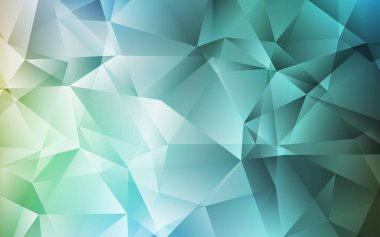 Açık Mavi, Yeşil vektör soyut poligonal arka plan.