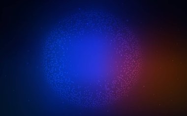 Koyu mavi, kozmik yıldızlar ile kırmızı vektör düzeni.