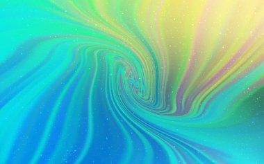 Açık mavi, astronomik yıldızlar ile yeşil vektör arka plan.