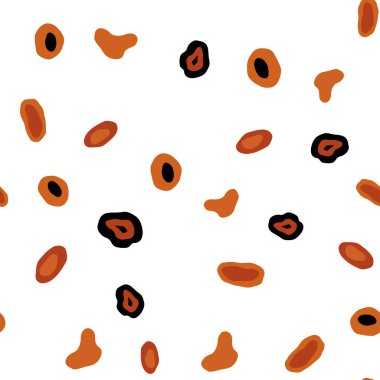 Küreler ile Açık Turuncu vektör dikişsiz desen.