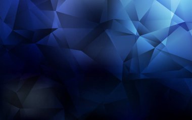 Koyu mavi vektör parlayan üçgen zemin.