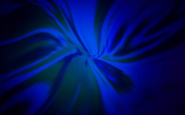 Eğri çizgileri olan koyu mavi vektör arkaplanı.