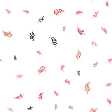 Açık kırmızı vektör, yapraklı kusursuz doğal sanat eseri.