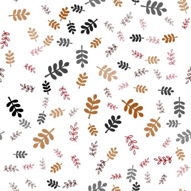 Koyu Kırmızı vektör dikişsiz zarif duvar kağıdı yaprakları, dalları ile.