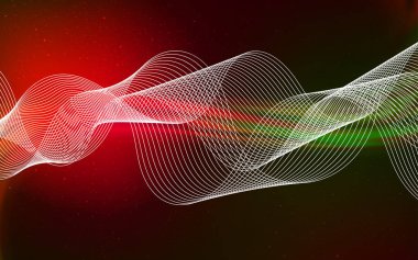 Koyu Yeşil, Kırmızı vektör bulanık parlak desen.