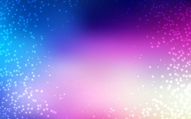 Açık Pembe, Gece gökyüzü yıldızları ile Mavi vektör deseni.