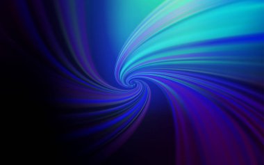 Bükülmüş çizgilerle koyu mavi vektör arkaplanı.