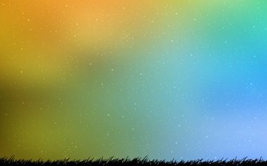 Açık mavi, Samanyolu yıldızlarıyla sarı vektör dokusu.