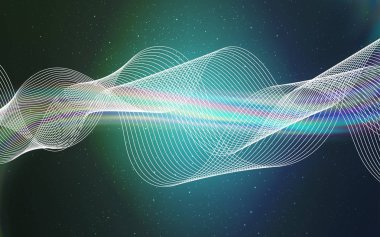 Açık mavi, yeşil vektör parlak deseni bulanıklaştırdı.