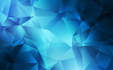 Koyu mavi vektör parlayan üçgen zemin.